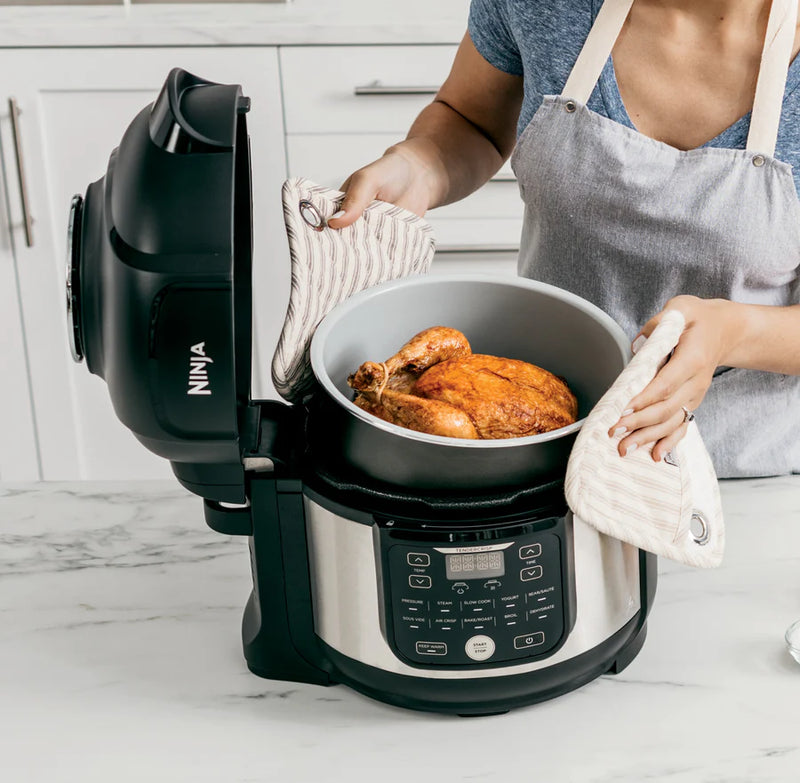 Load image into Gallery viewer, ninja 11in1 multi cooker in stainless steel and black
