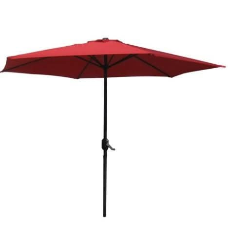 2.7m red aluminium parasol