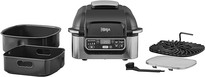 Load image into Gallery viewer, ninja health grill and air fryer compartments

