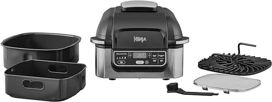 ninja health grill and air fryer compartments