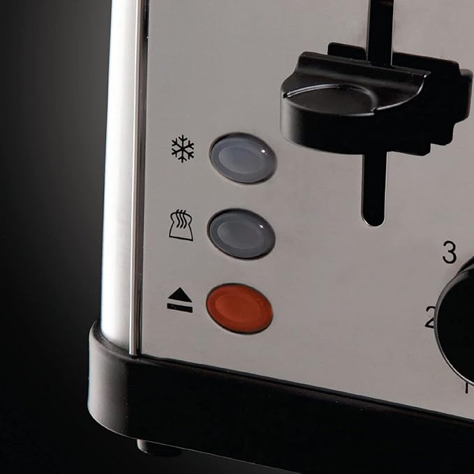 Load image into Gallery viewer, russell hobbs futura 2 slice steel toaster control panel
