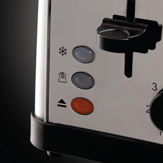 russell hobbs futura 2 slice steel toaster control panel