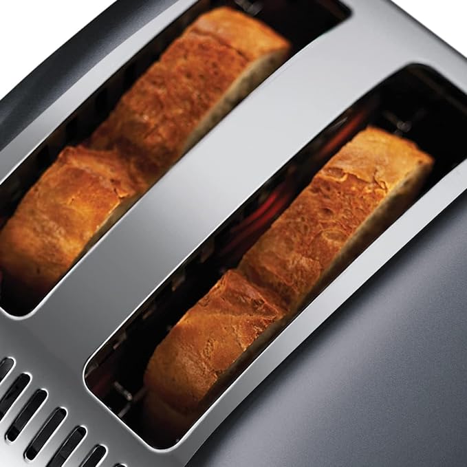 Załaduj obraz do przeglądarki galerii, russell hobbs colours plus 2 slice toaster in grey top view
