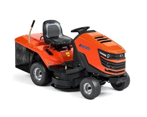 Load image into Gallery viewer, simplicity baron duke ride on lawnmower in black and orange
