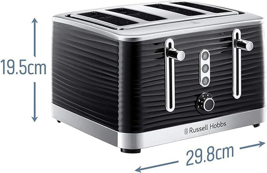 black russell hobbs inspire 4 slice toaster dimensions