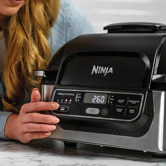 ninja health grill and air fryer control panel