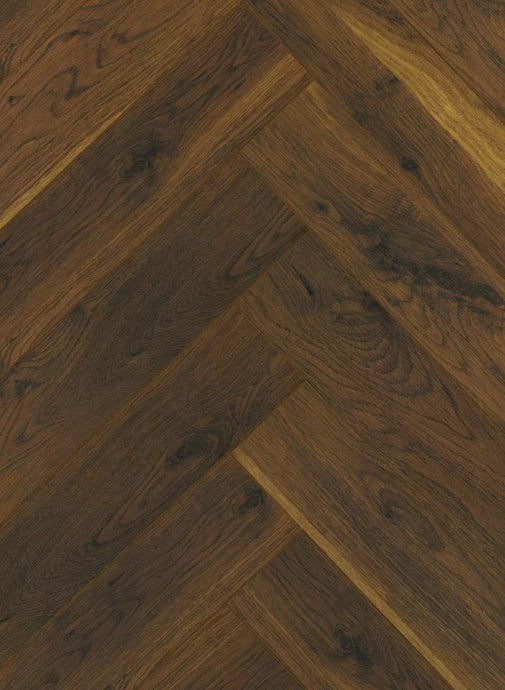 smoked cathedral oak herringbone laminate flooring