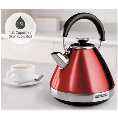 morphy richards venture kettle in red 1,5L capacity