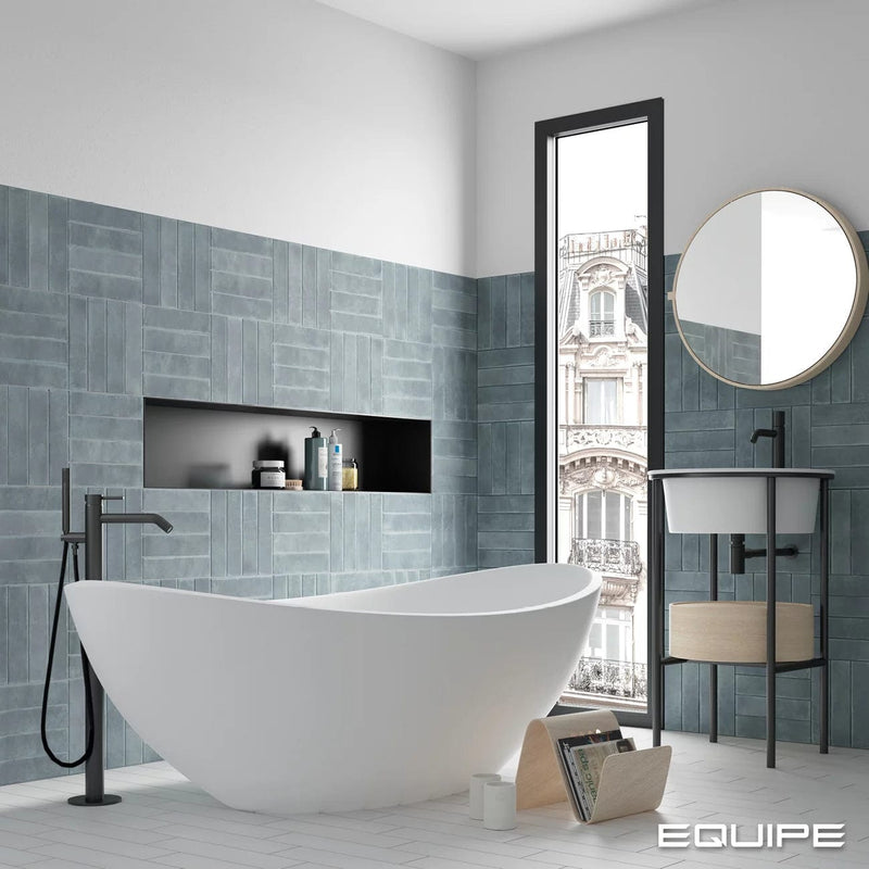 Load image into Gallery viewer, argile tile in sky, 6x24.6cm in the bathroom

