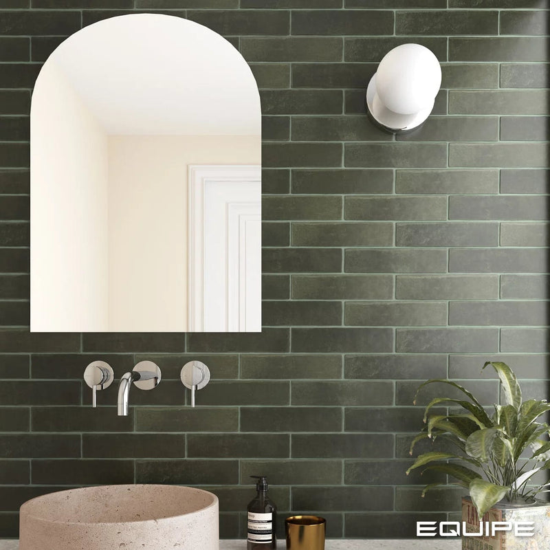 Load image into Gallery viewer, argile tile in khaki, 6x24.6cm in the bathroom
