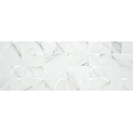 white brillo aston qube tile 33.3x90cm