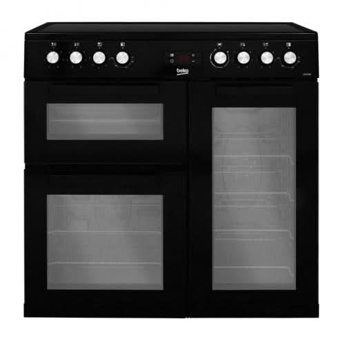 Beko Ceramic Range Cooker | 90CM | Black | KDVC90K