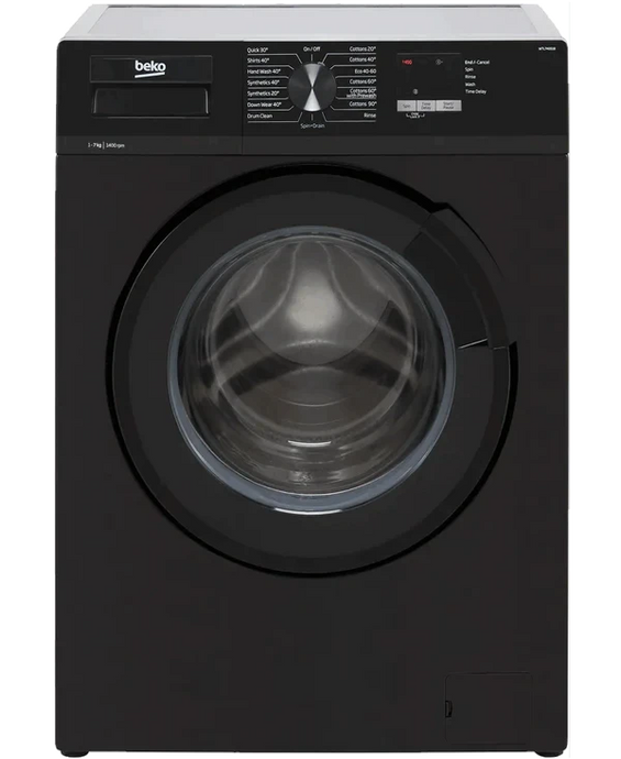 Beko Washing Machine | 7KG | 1400 Spin | Black | WTL74051B