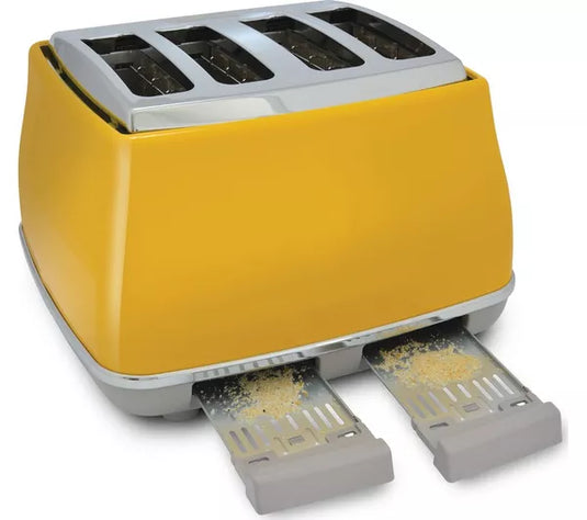 DeLonghi Icona Capitals 4 Slice Toaster | Yellow | CTOC4003.Y