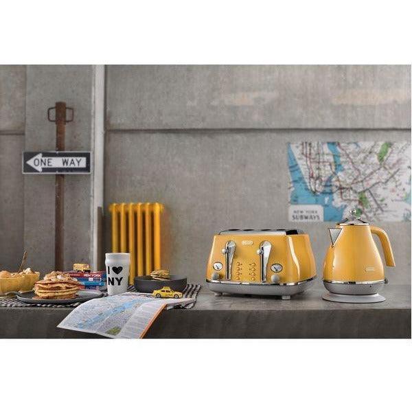 Load image into Gallery viewer, DeLonghi Icona Capitals Kettle | 3KW | 1.7L | Yellow | KBOC3001.Y
