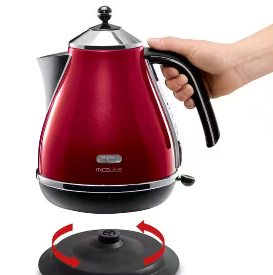 DeLonghi Icona Micalite Kettle | 1.7L | Red | KBOM3001R