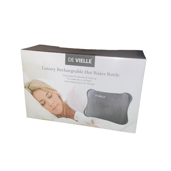 De Vielle Rechargeable Hot Water Bottle | Grey | 70919