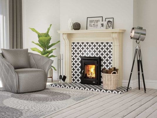 bertoneri dublin 60" fireplace surround in alpine white