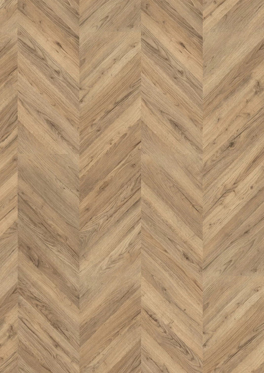 dark rillington oak laminate flooring in a chevron pattern