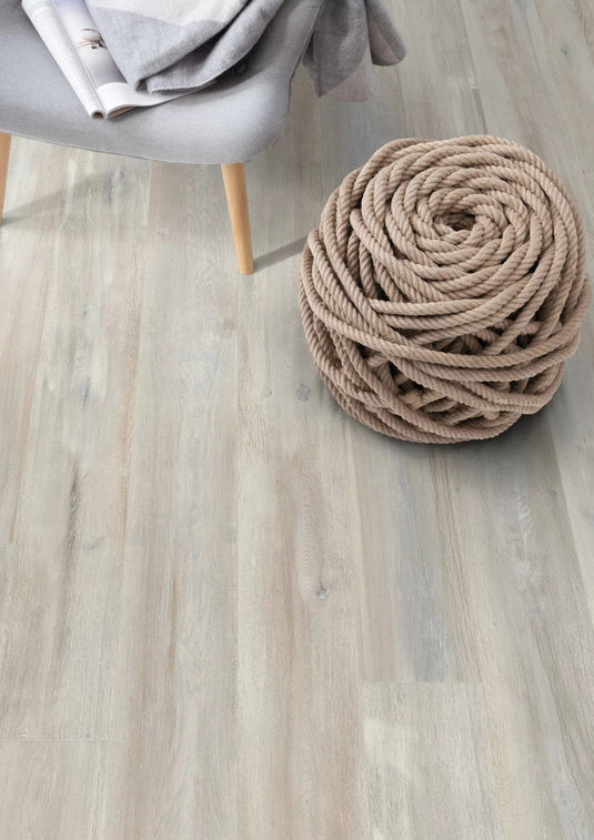 natural abergele oak laminate flooring displayed in a home