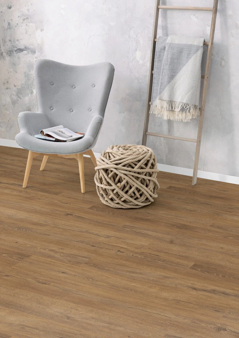 Load image into Gallery viewer, brown melba oak laminate flooring on display 
