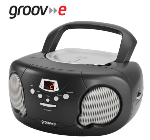 Groov-E Portable Radio & CD Player | Black | 294973