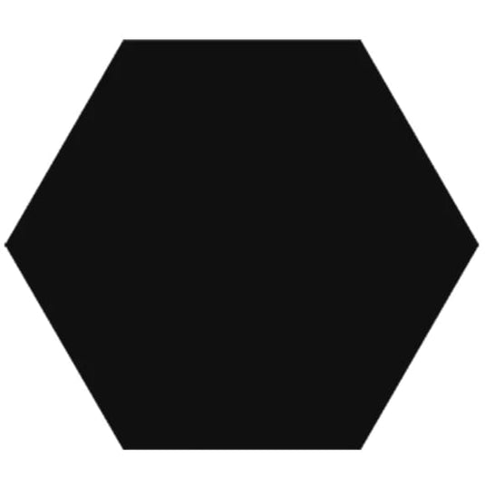 miniworx hexagon ral 1500 tile in matt black, 21x24cm