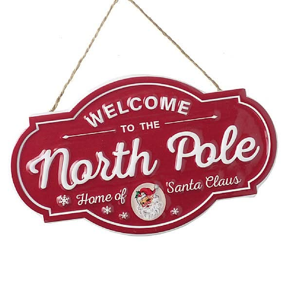 Heaven Sends North Pole Metal Signage | ENG073