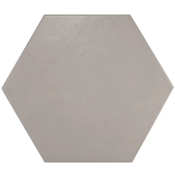 hexatile in gris mate, 17.5x20cm