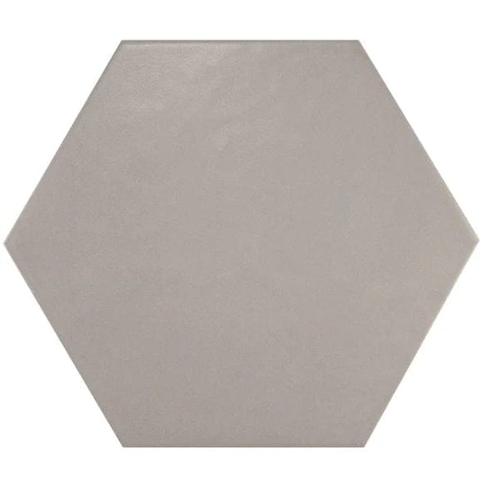 hexatile in gris mate, 17.5x20cm