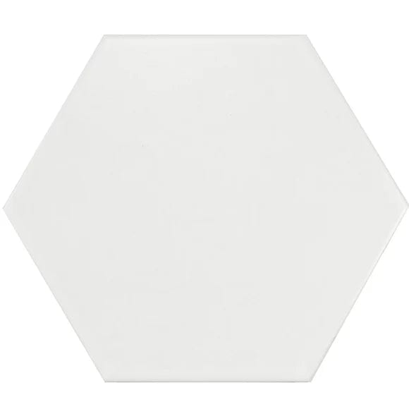 hexatile in blanco brillo, 17.5x20cm