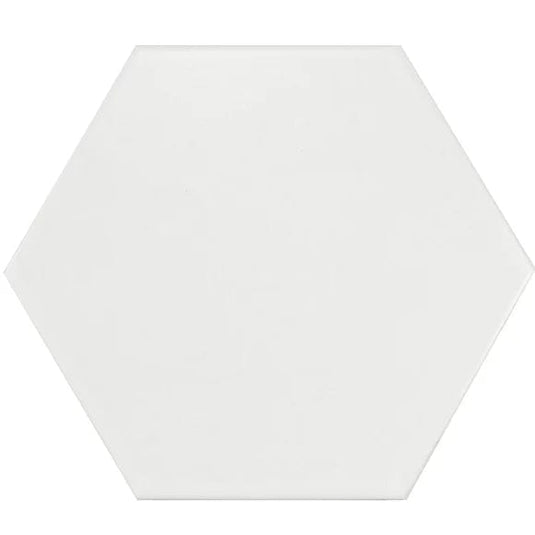 hexatile in blanco mate, 17.5x20cm