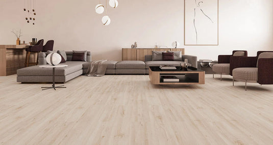 hudson mese oak laminate flooring on display in a living area