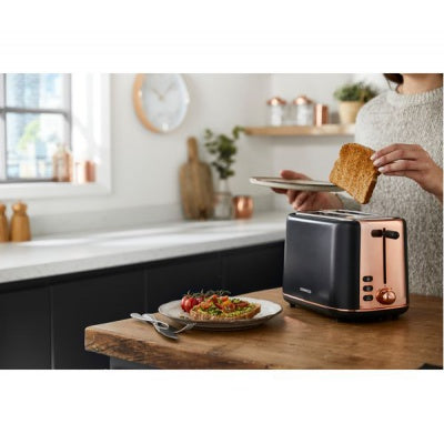 Завантажте зображення в засіб перегляду галереї, Kenwood The Abbey Lux Collection Toaster | Dark Grey | 1.6KW | TCP05.C0DG
