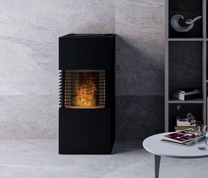 Dicla Kim 6 Wood Pellet Stove in black