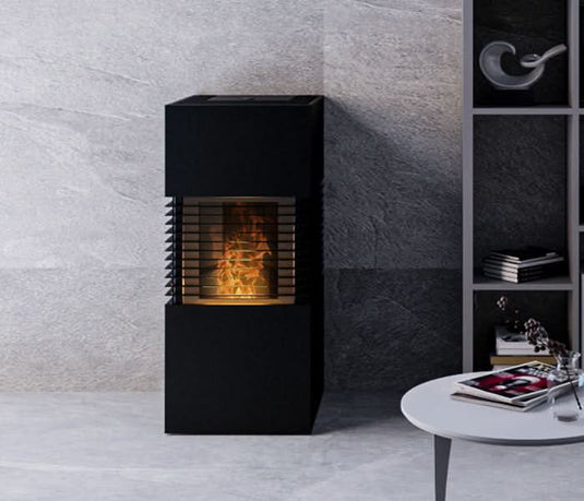 Dicla Kim 6 Wood Pellet Stove in black