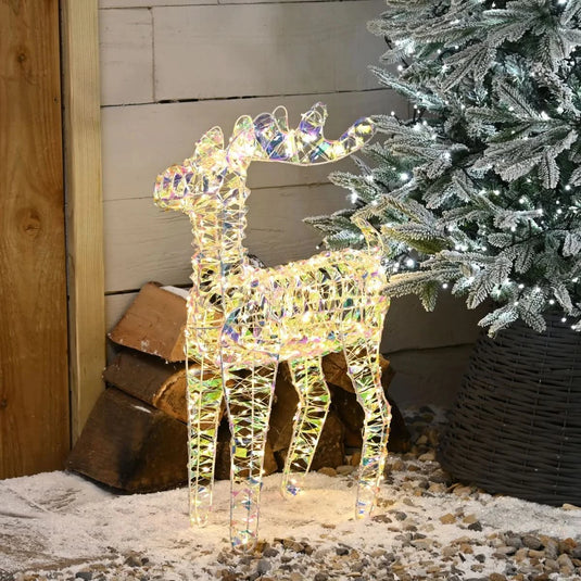 Festive 60Cm Lit Star Shimmer Reindeer - Multifunction | P051295