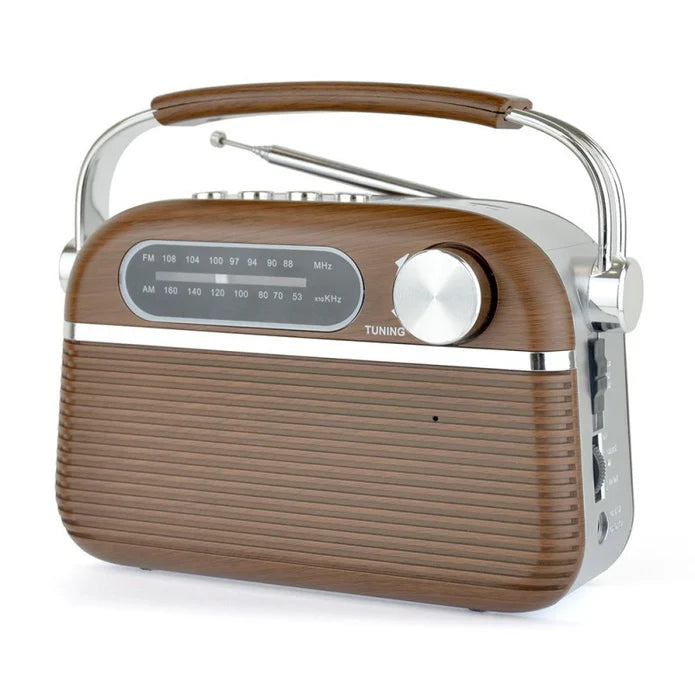 Load image into Gallery viewer, Lloytron Retro Rechargeable Radio | Wood | N6403WD
