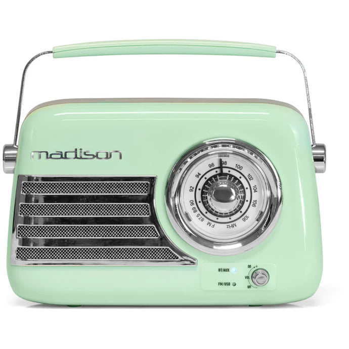 Madison Retro Long Battery Radio | 30W | Green | 143563