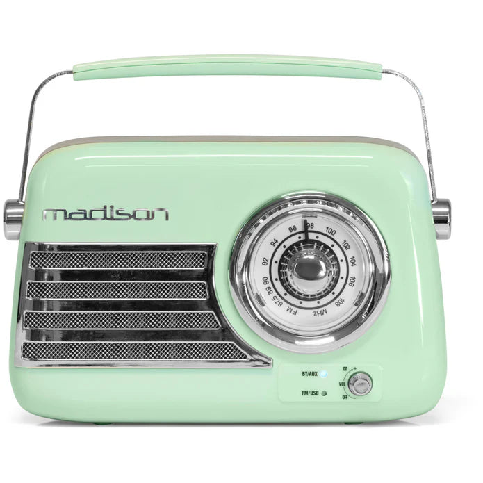 Завантажте зображення в засіб перегляду галереї, Madison Retro Long Battery Radio | 30W | Green | 143563
