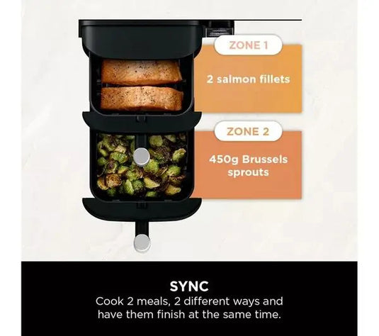 Ninja Double Stack 2-Drawer Air Fryer | 7.6L | Black | SL300UK