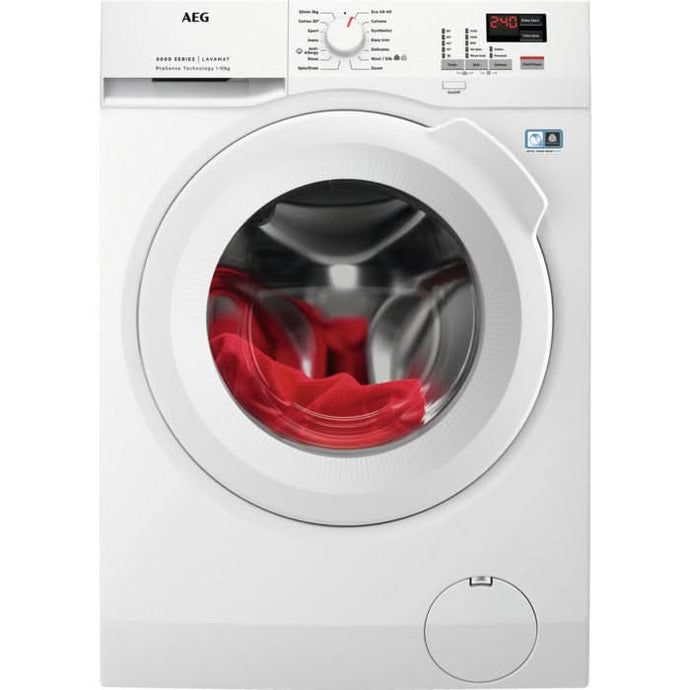 AEG white 10kg washing machine with 1400 spin