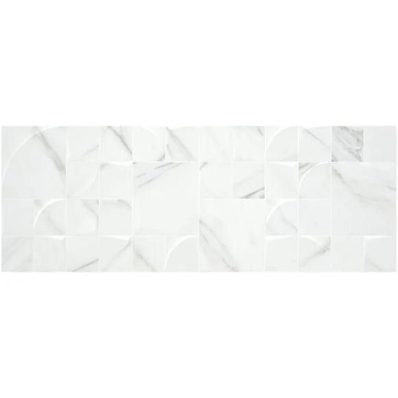 white matt aston qube tile 33.3x90cm