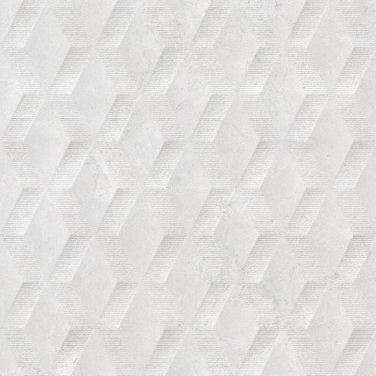 Rhomb Tile | White Matt | 1.29Y2/1.08m2 | 30x90cm | HUI044