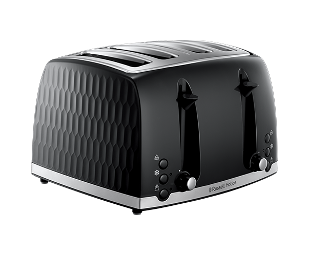 Завантажте зображення в засіб перегляду галереї, Russell Hobbs Honeycomb 4 Slice Toaster Black | 26071
