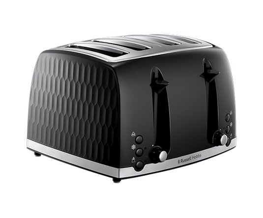 Russell Hobbs Honeycomb 4 Slice Toaster Black | 26071