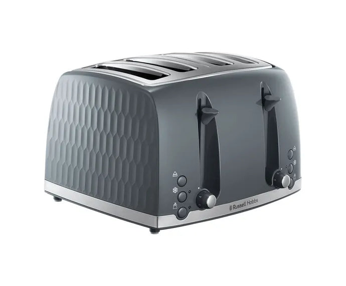 Russell Hobbs Honeycomb 4 Slice Toaster Grey | 26073