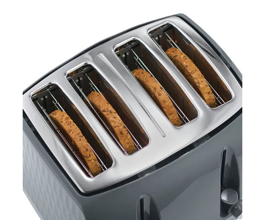 Russell Hobbs Honeycomb 4 Slice Toaster Grey | 26073