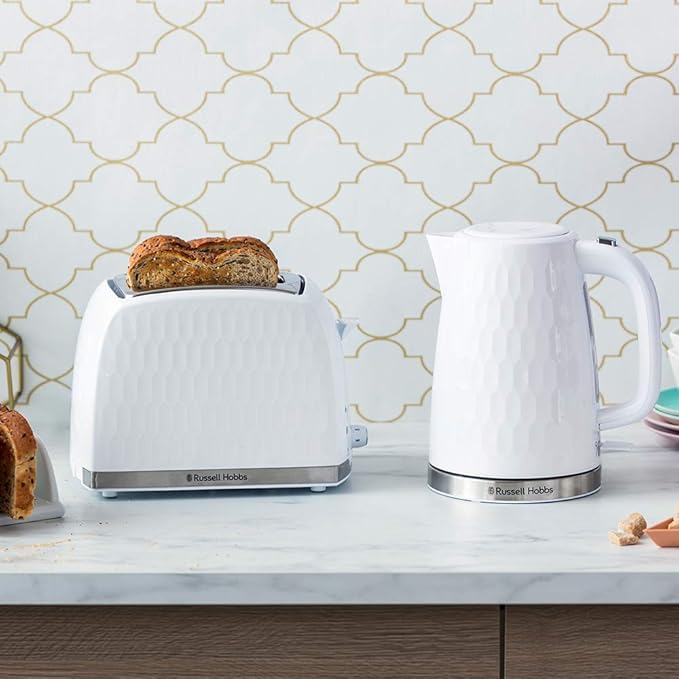 Load image into Gallery viewer, Russell Hobbs Honeycomb Kettle White | 26050
