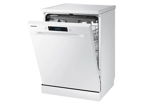 white dishwasher with opened door